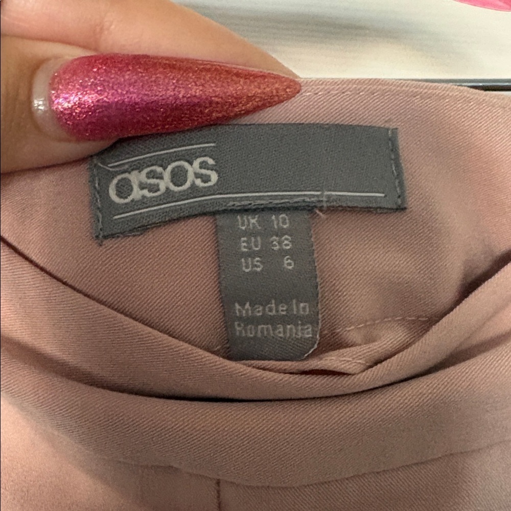 ASOS Pink Wide Leg Trouser Pants Size 6 - Picture 5 of 6